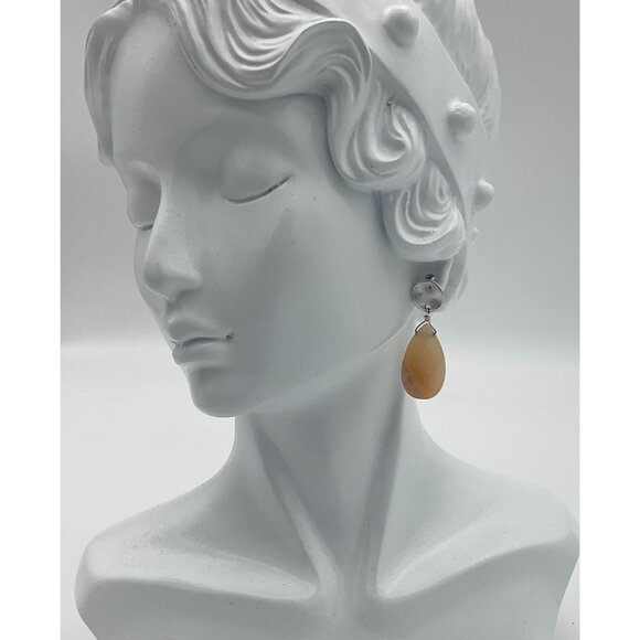 J.Jill Peachy Pink Horizons Faceted Semi Precious Stones Drop Earrings NWT - Picture 5 of 5